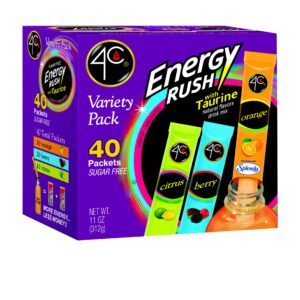 4C Energy Rush Flavored Powders Variety Pack, 40 ct.