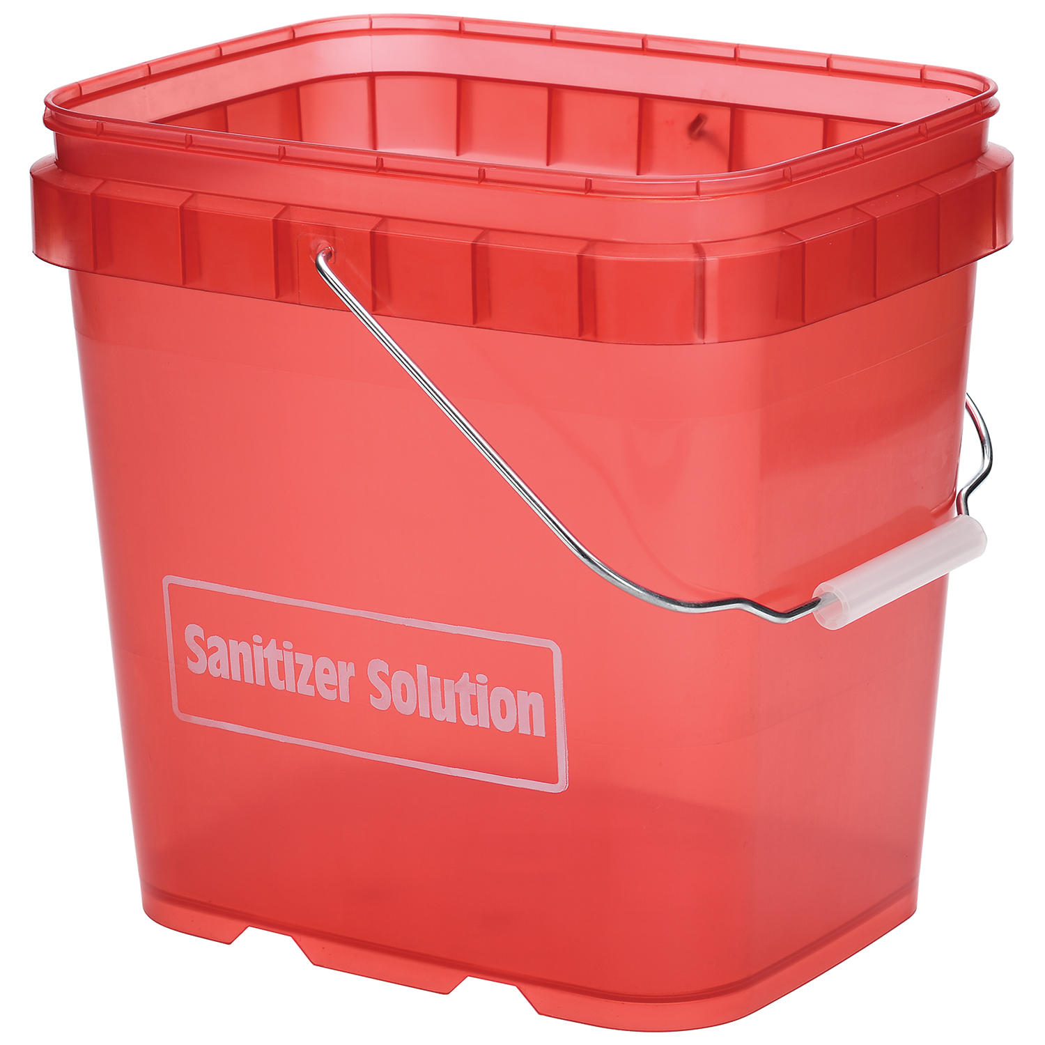 Ecolab Plastic Commercial Sanitizer Pail, Red (6 qt.)