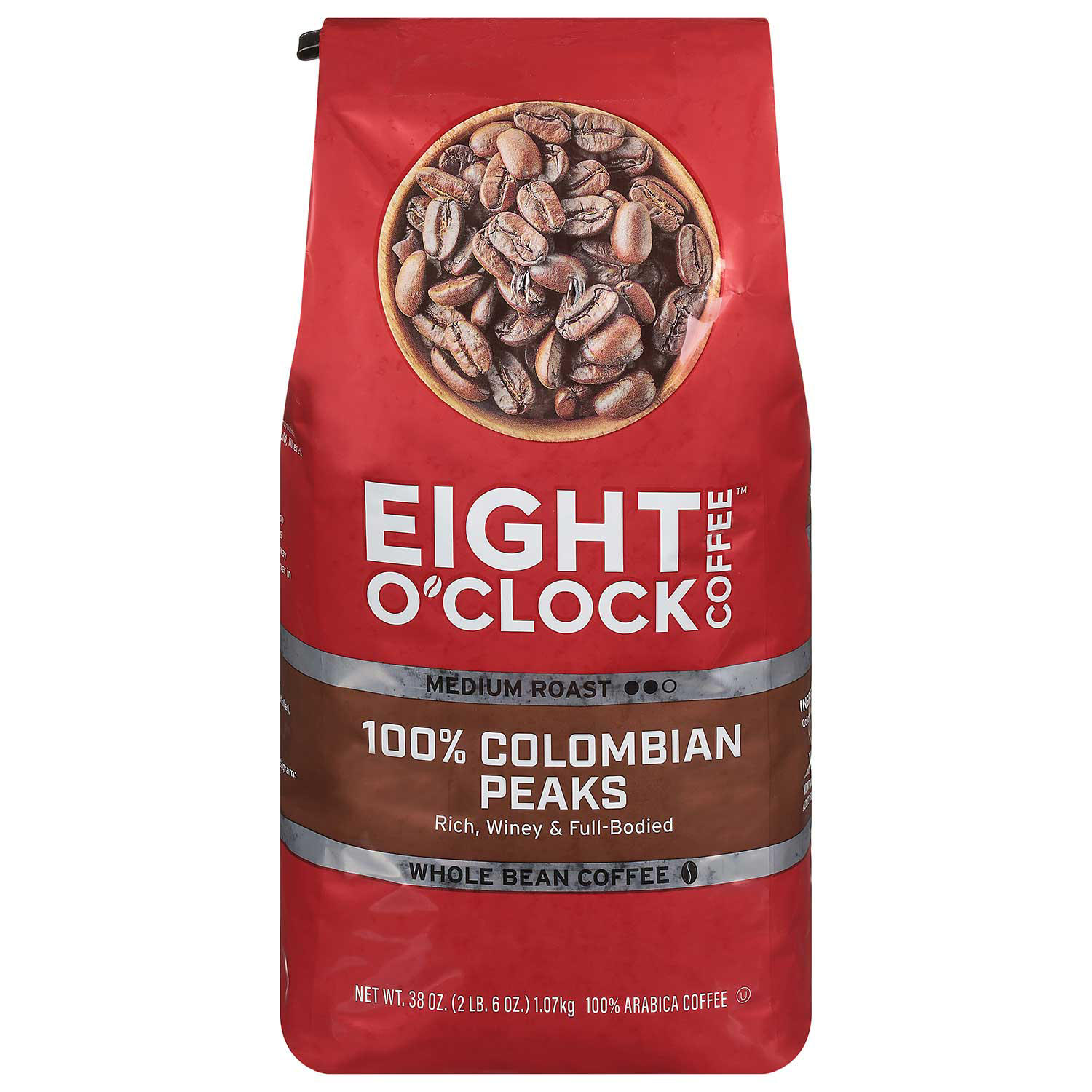 Eight O'Clock Whole Bean Coffee, 100% Colombian Peaks (38 oz.)
