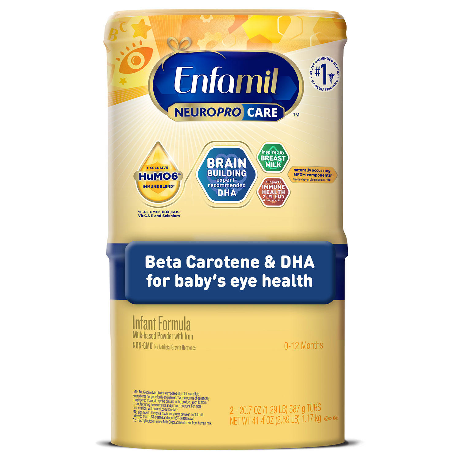 Enfamil NeuroProCare Infant Formula, Milk-based Powder with Iron (20.7 oz., 2 pk.)