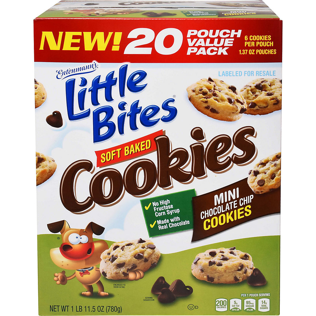 Entenmann's Little Bites Chocolate Chip Cookies, 20 ct./1.375 oz.