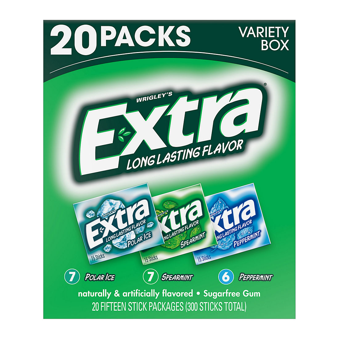 Extra Mint Sugar-Free Chewing Gum Bulk Variety Pack, 20 pk.