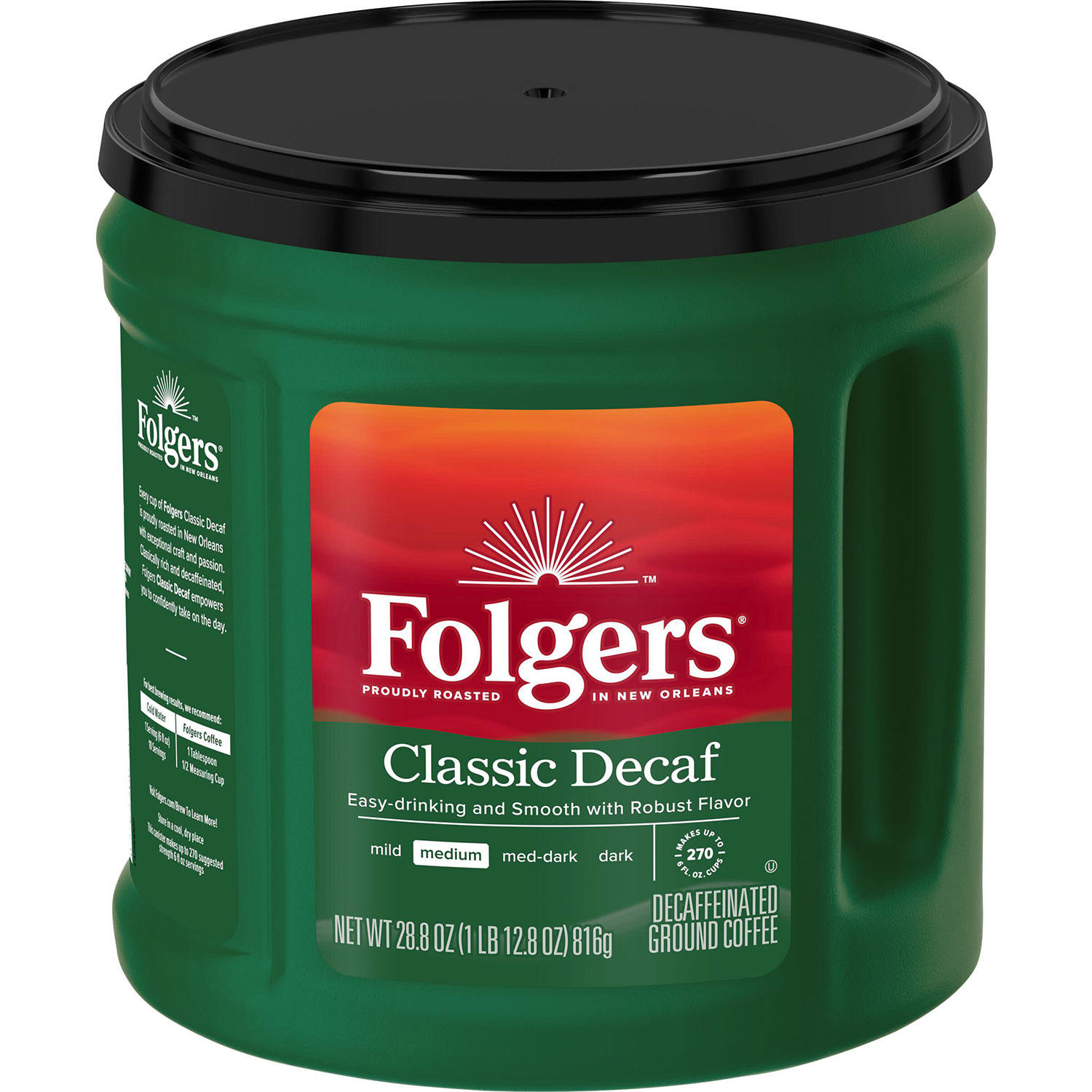 Folgers Decaffeinated Classic Roast Coffee (28.8 oz.)