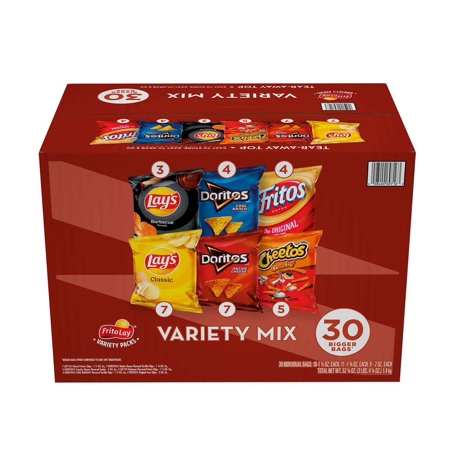 Frito-Lay Big Grab Mix Variety Pack Chips and Snacks (30 ct.)