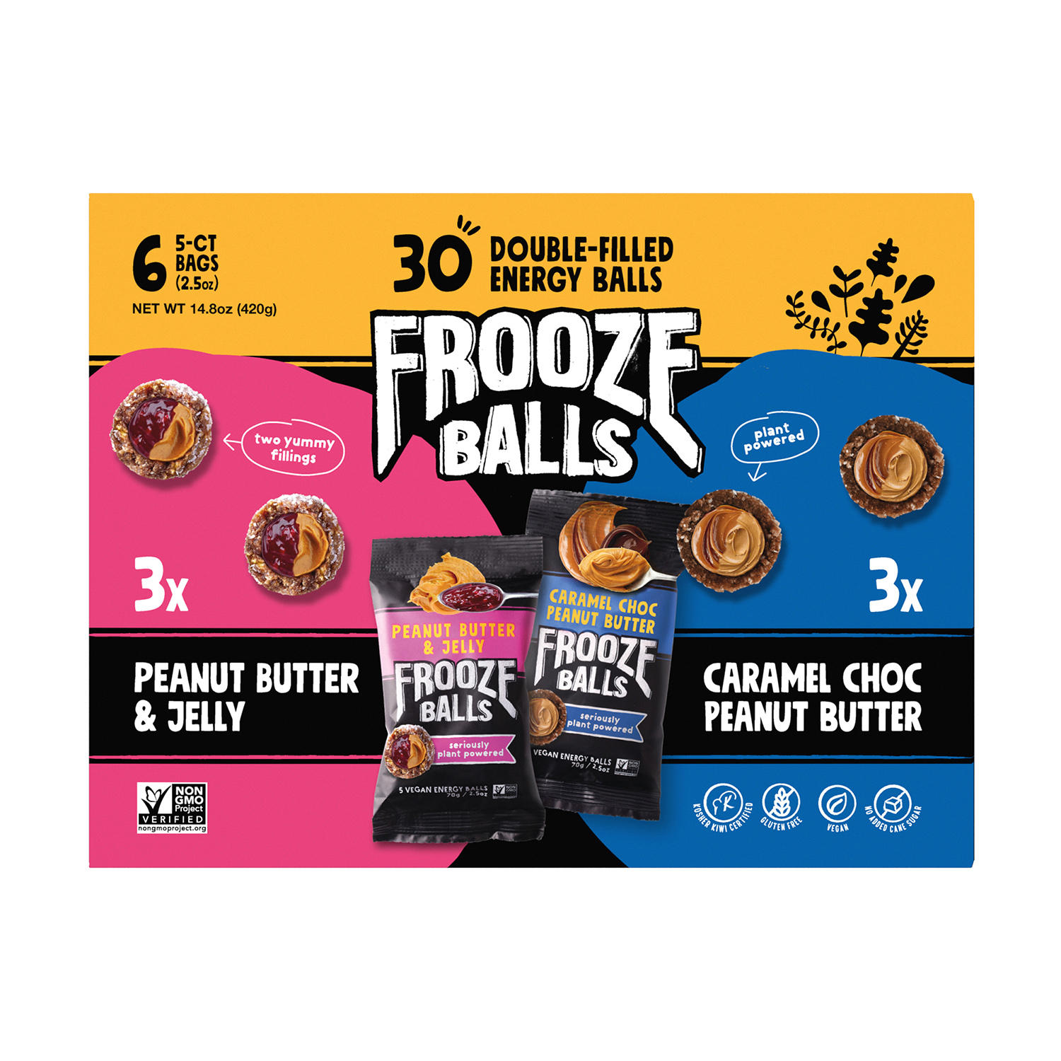Frooze Balls Plant Based Protein Ball Variety Pack (2.5 oz., 6 pk.)