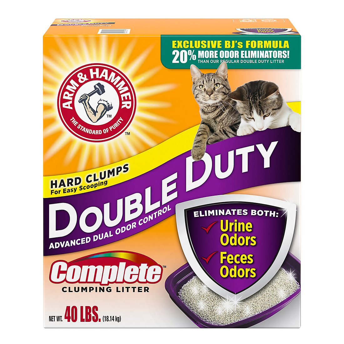 Arm & Hammer Double Duty Complete Clumping Litter, 40 lbs.