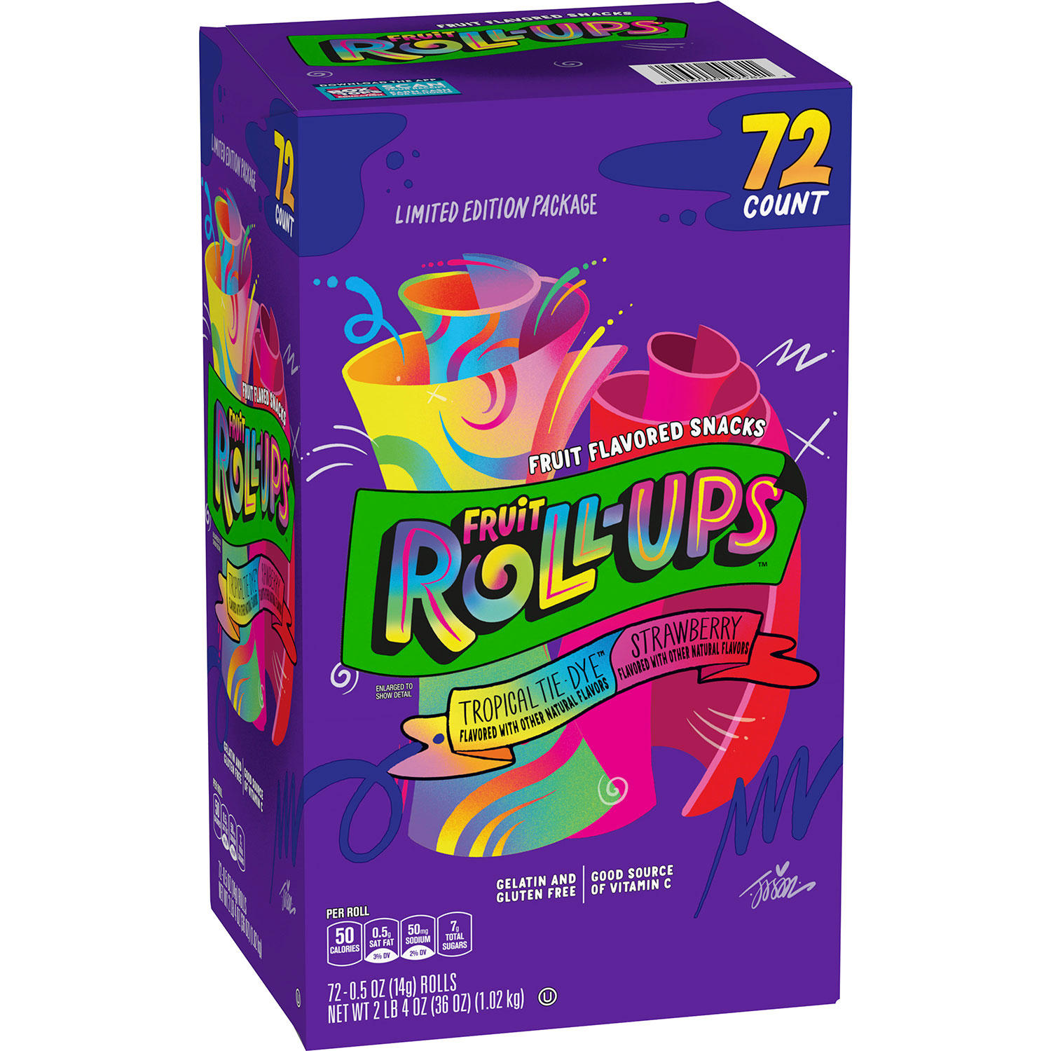 Fruit Roll-Ups Fruit Snacks Variety Pack (0.5 oz., 72 pk.)