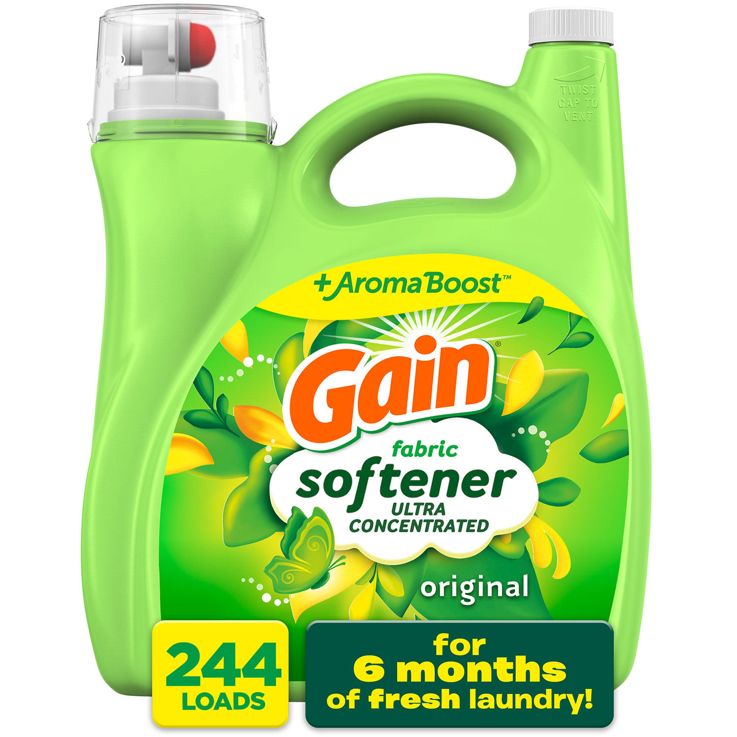 Gain Liquid Fabric Conditioner, Original Fabric Softener (244 loads, 165 fl. oz.)