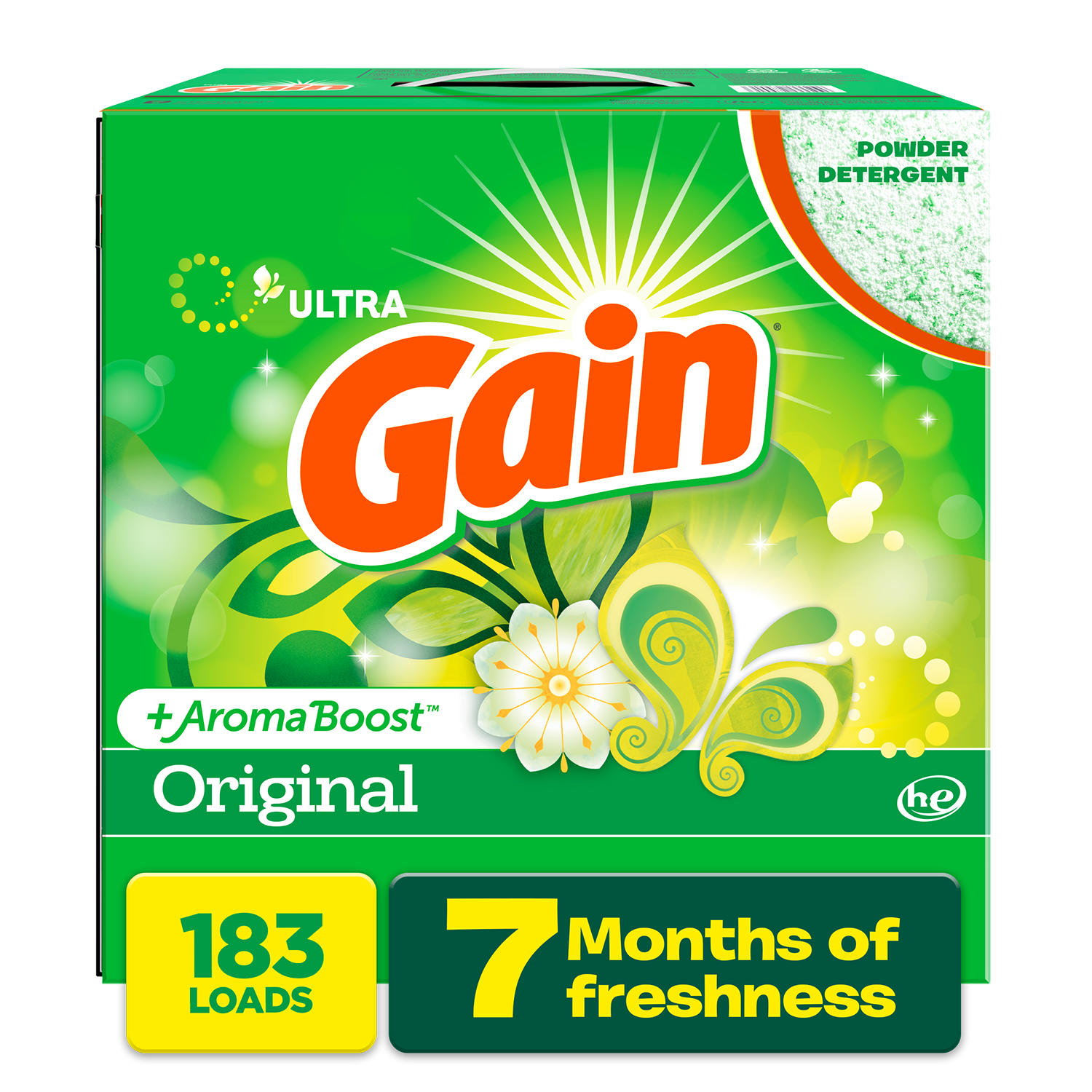 Gain Ultra Powder Laundry Detergent, Original (188 oz., 183 loads)