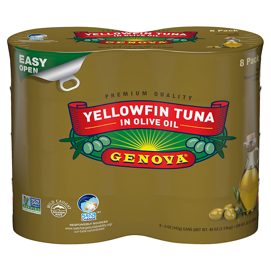 Genova Yellowfin Tuna in Olive Oil, 8 pk./5 oz.