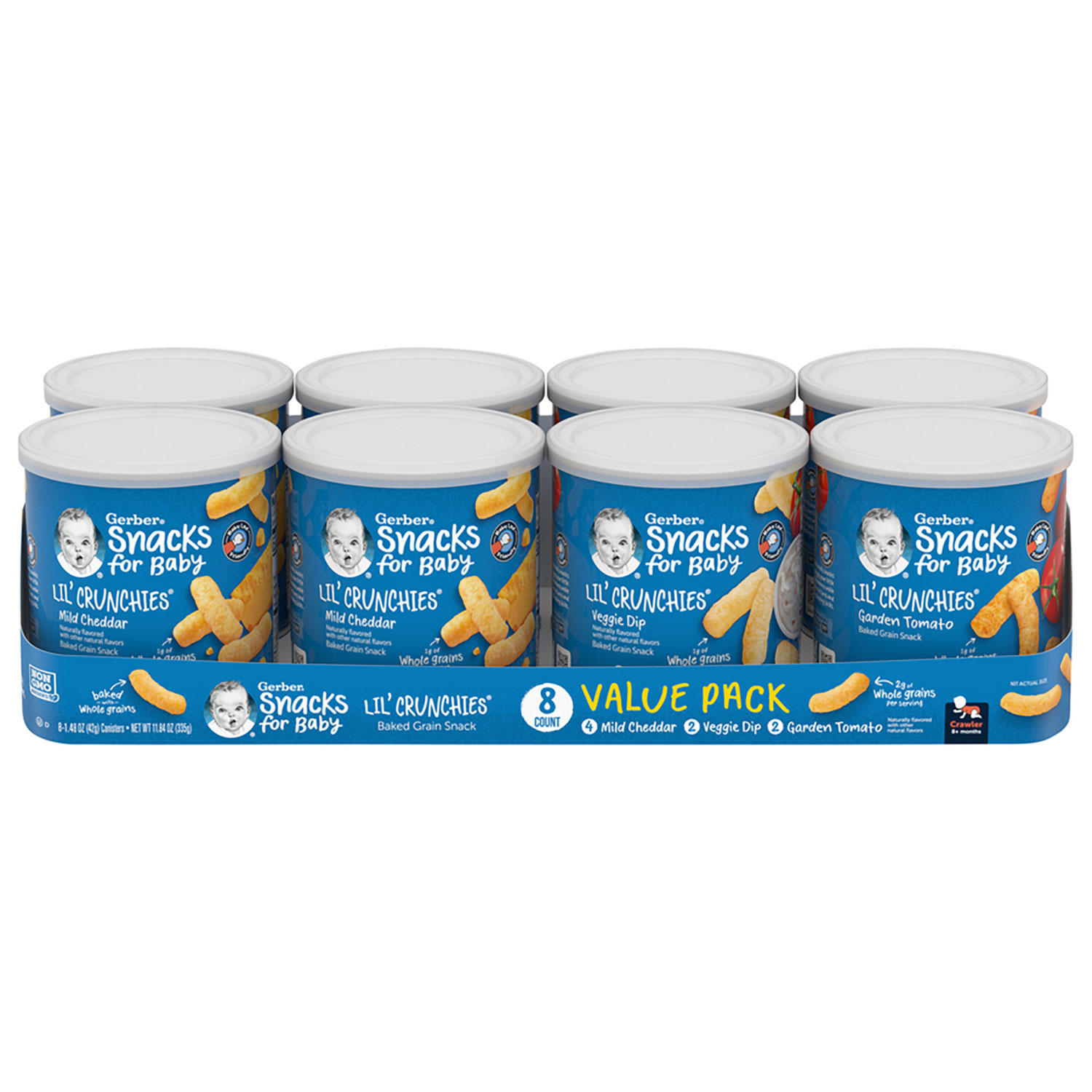 Gerber Lil' Crunchies Baked Corn Snack Variety Pack (1.48 oz., 8 ct.)