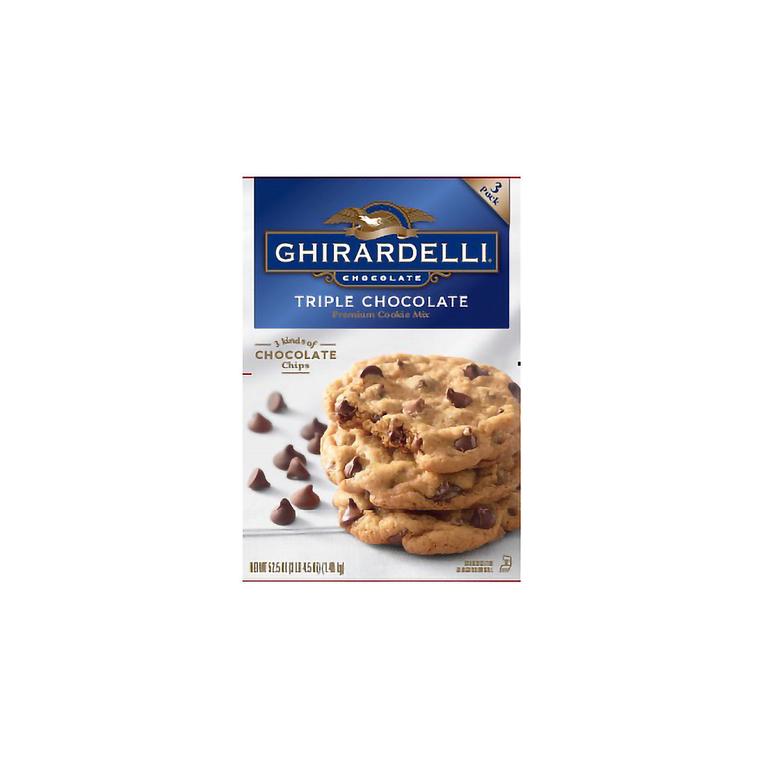 Ghirardelli Triple Chocolate Cookie Mix, 3 pk.