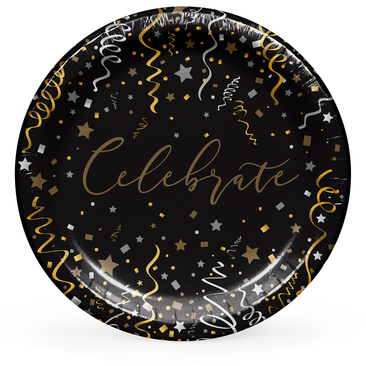 Artstyle Silver & Gold Celebration Dinner Paper Plates, 10" (85 ct.)
