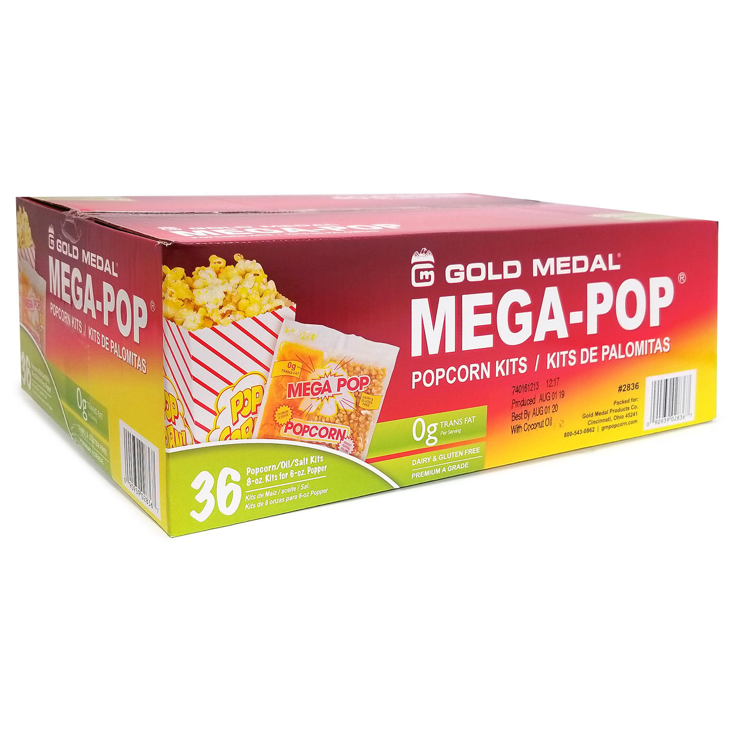 Gold Medal Mega Pop Popcorn Kit (6 oz. kit, 36 ct.)