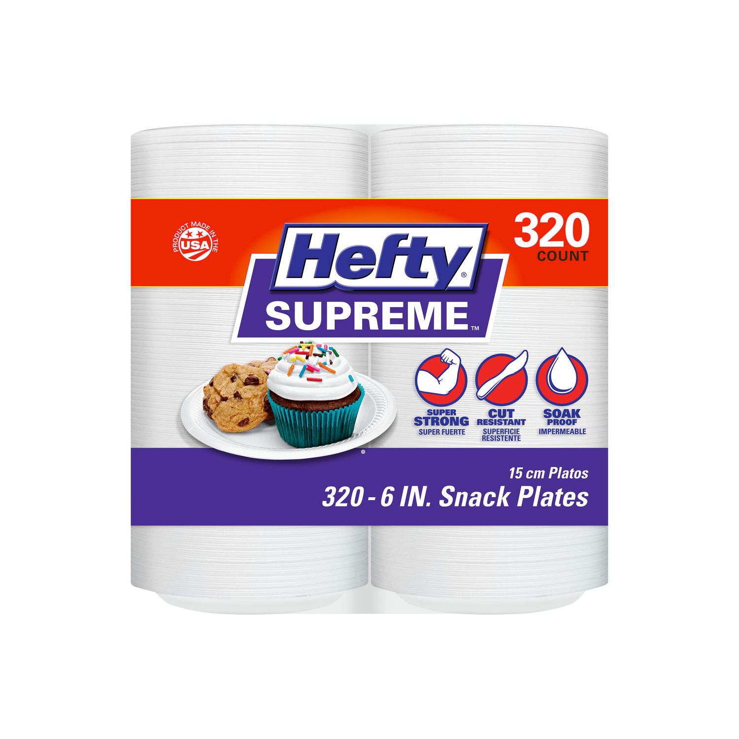 Hefty Supreme Foam Disposable Snack Plates, 6" (320 ct.)