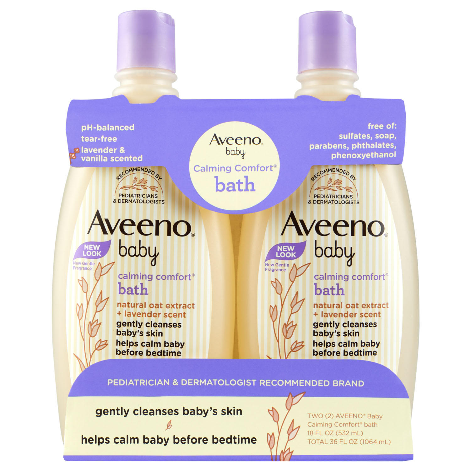 Aveeno Baby Calming Comfort Bath Wash (18 fl. oz., 2 pk.)