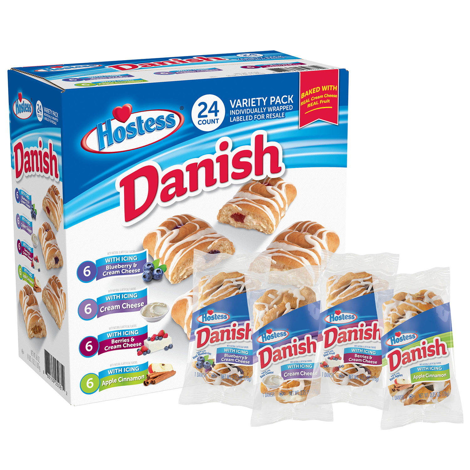 Hostess Danish Claw Variety Pack (24 ct.)
