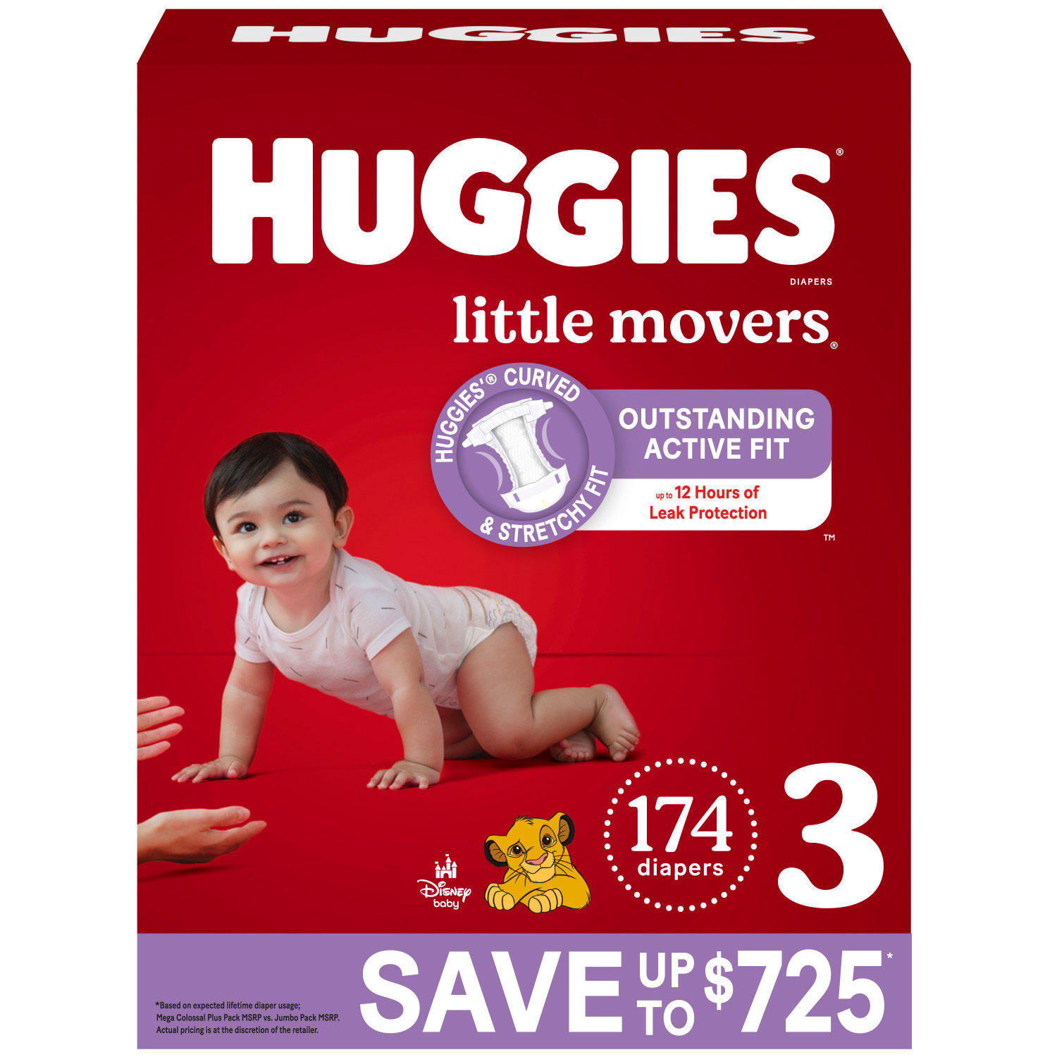 Huggies Little Movers Perfect Fitting Diapers (Sizes: 3-7)