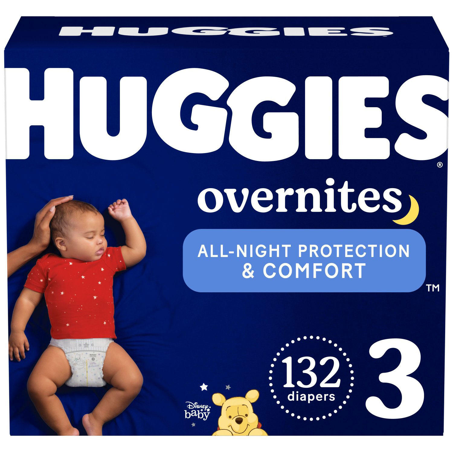 Huggies Overnites Nighttime Baby Diapers (Sizes: 3-7)