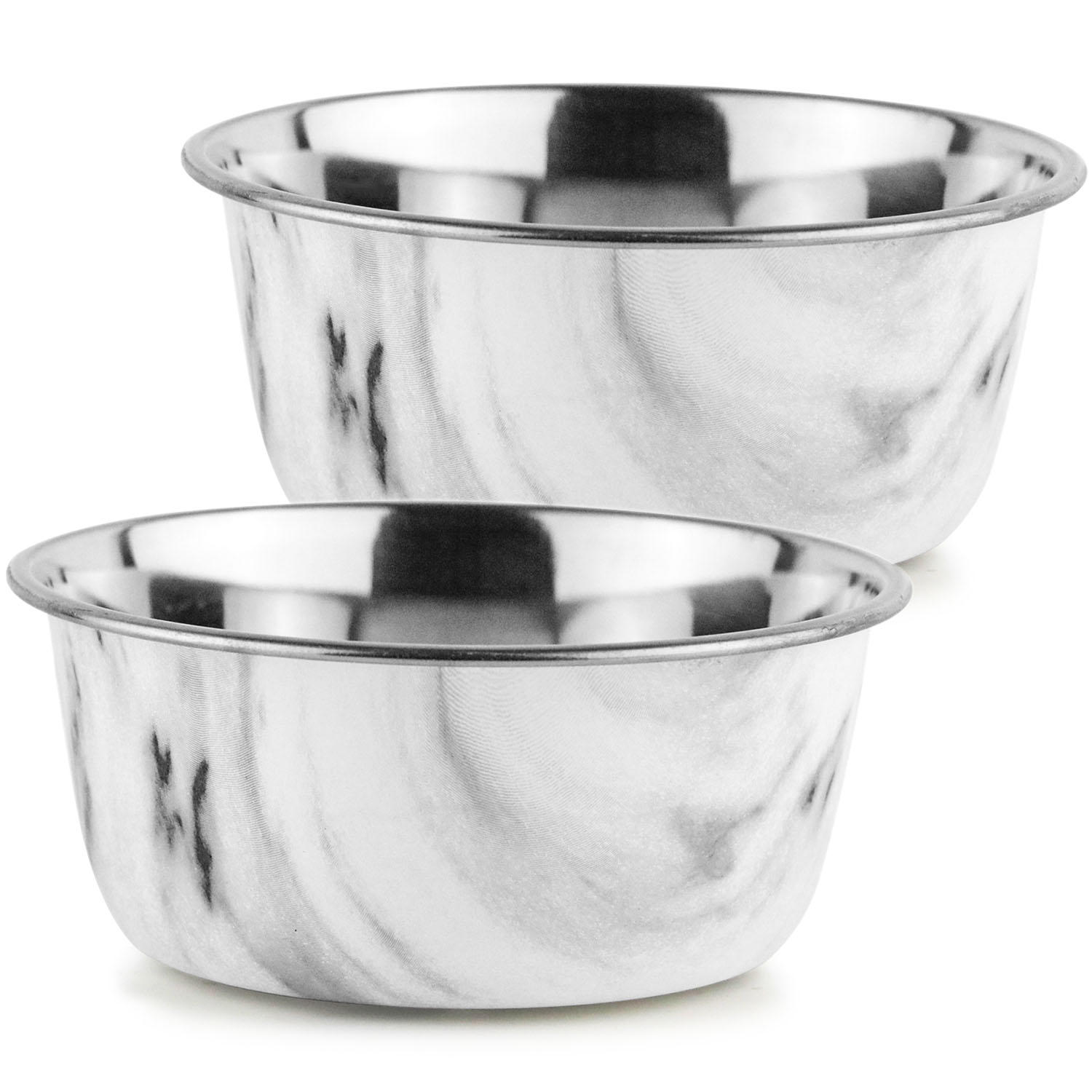 Hydro Selecta Marble Dog Bowl w/ Silicone Feet, 2 pk. (Choose Size)
