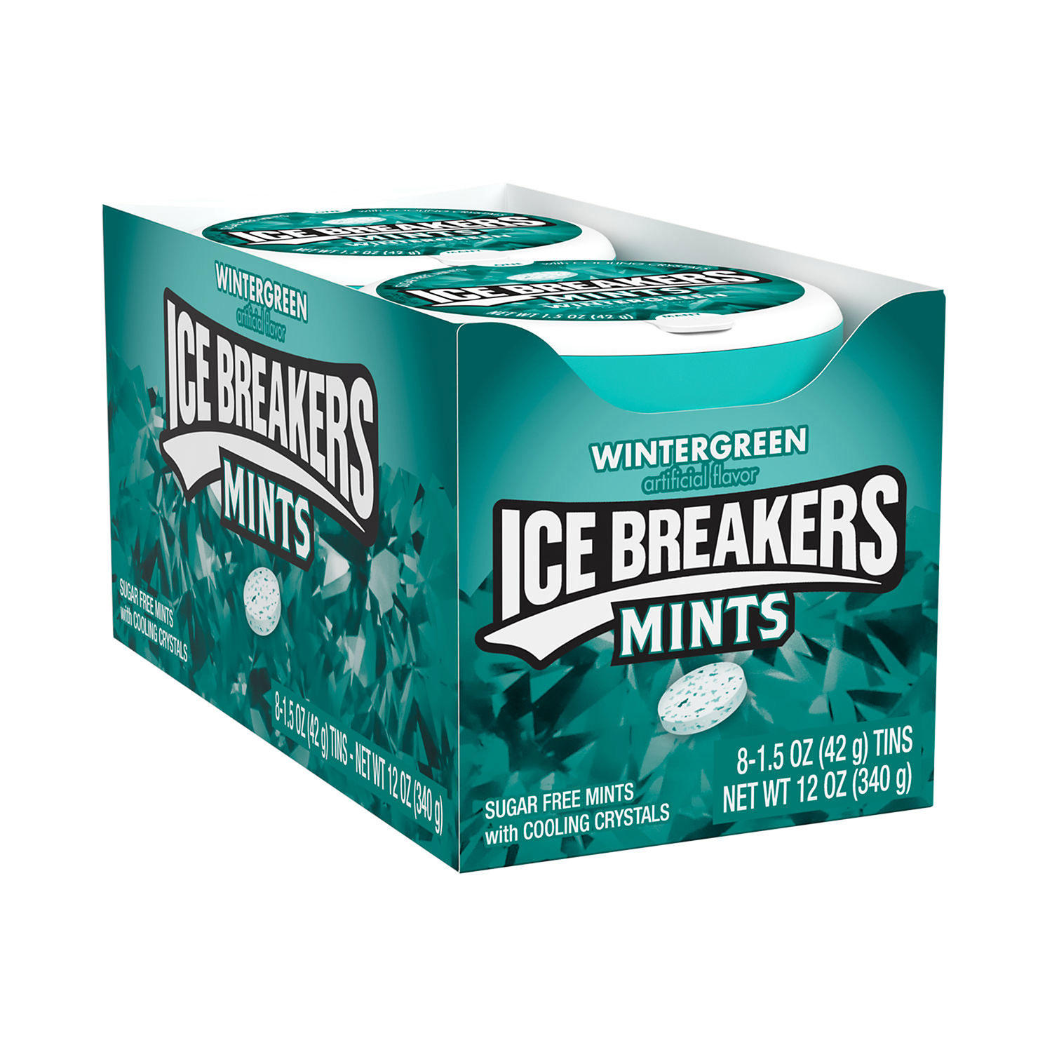 Ice Breakers Wintergreen Sugar Free Breath Mints, Movie Treat, Tins (1.5 oz, 8 ct.)