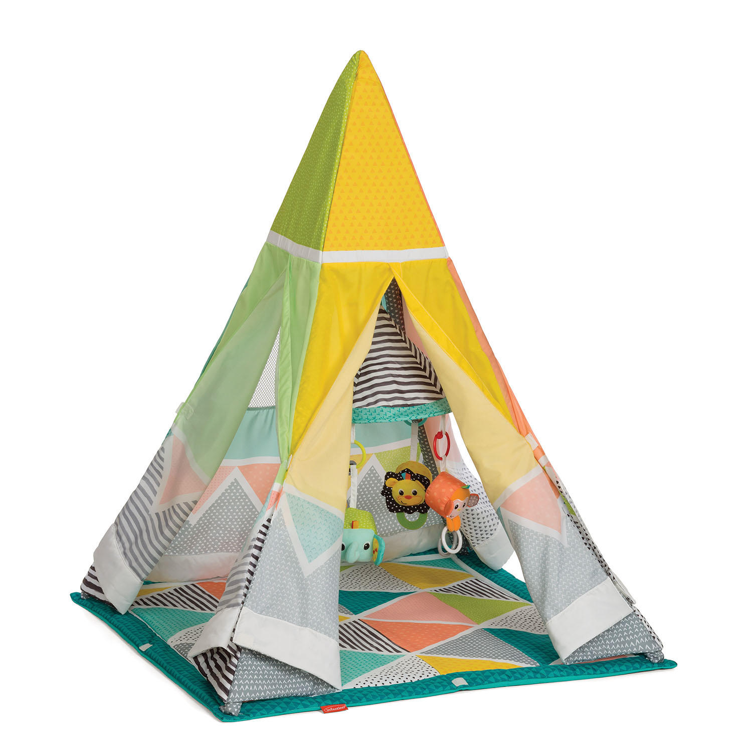 Infantino Grow-with-Me Playtime Teepee Baby Gym, Multicolor, Hanging Mobile, Safari
