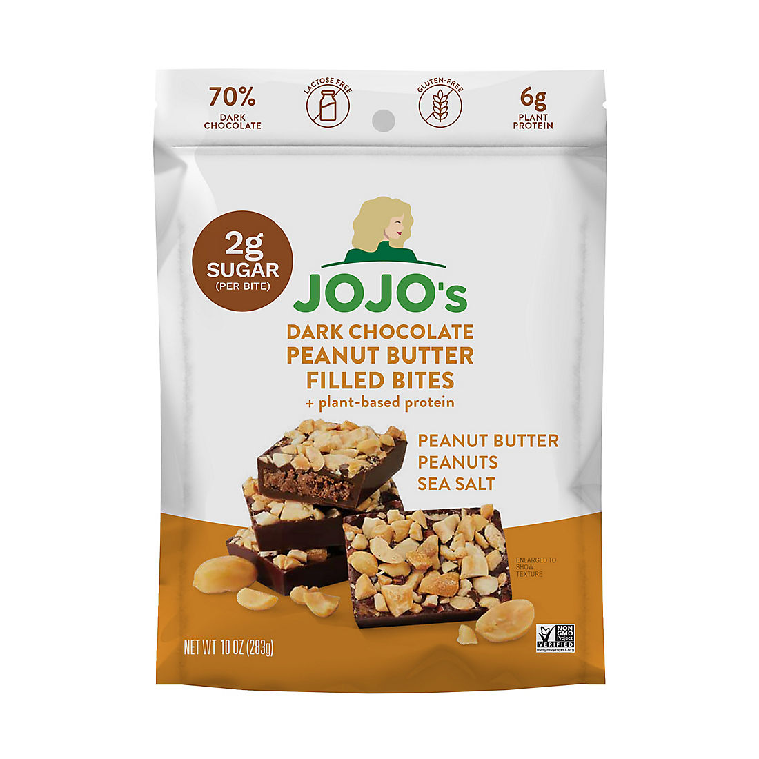 JOJO's Dark Chocolate Peanut Butter Filled Bites, 10 oz.