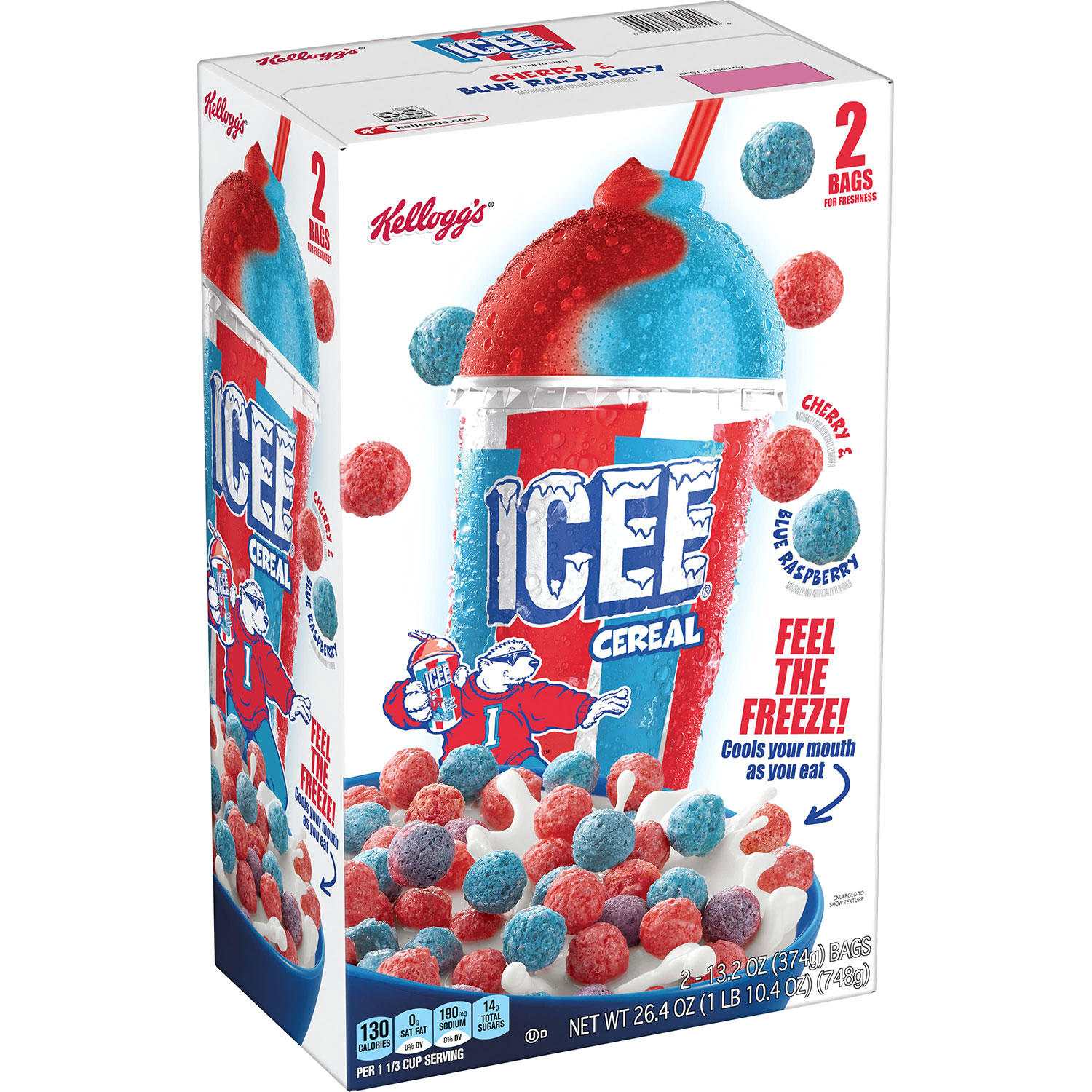 Kellogg's ICEE Mixed Berry Breakfast Cereal (26.4 oz., 2 pk.)