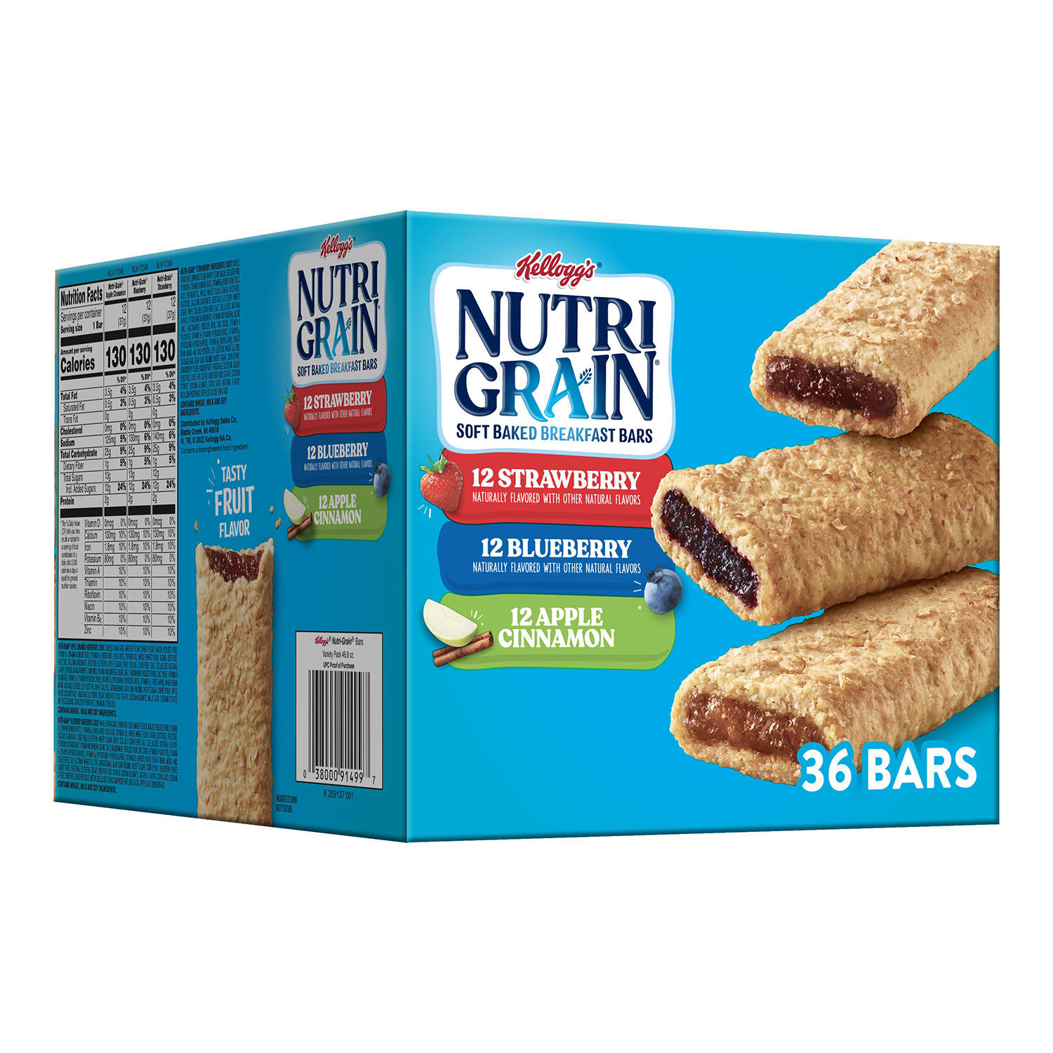 Kellogg's Nutri-Grain Bars Variety Pack (1.3 oz., 36 pk.)