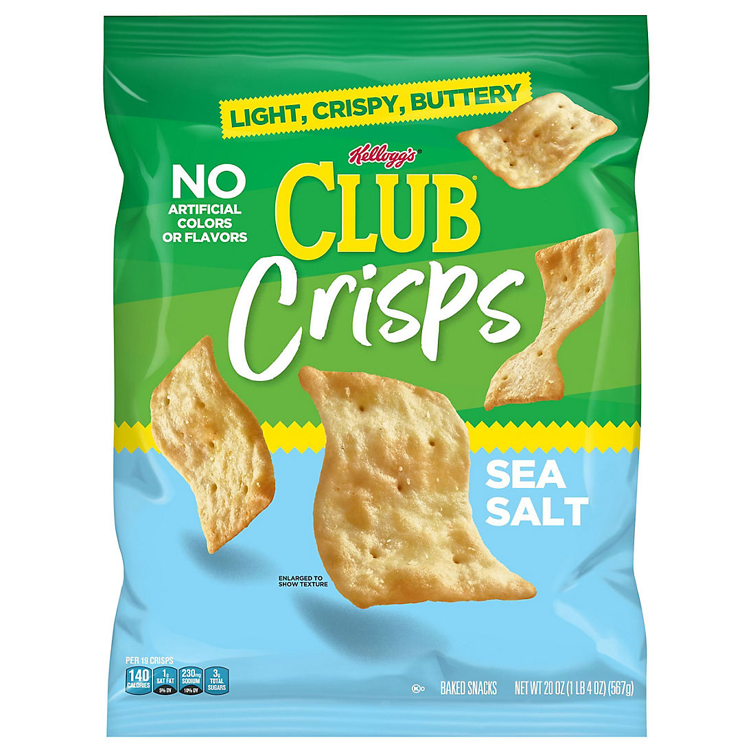 Kellogg's Sea Salt Club Cracker Crisps, 20 oz.