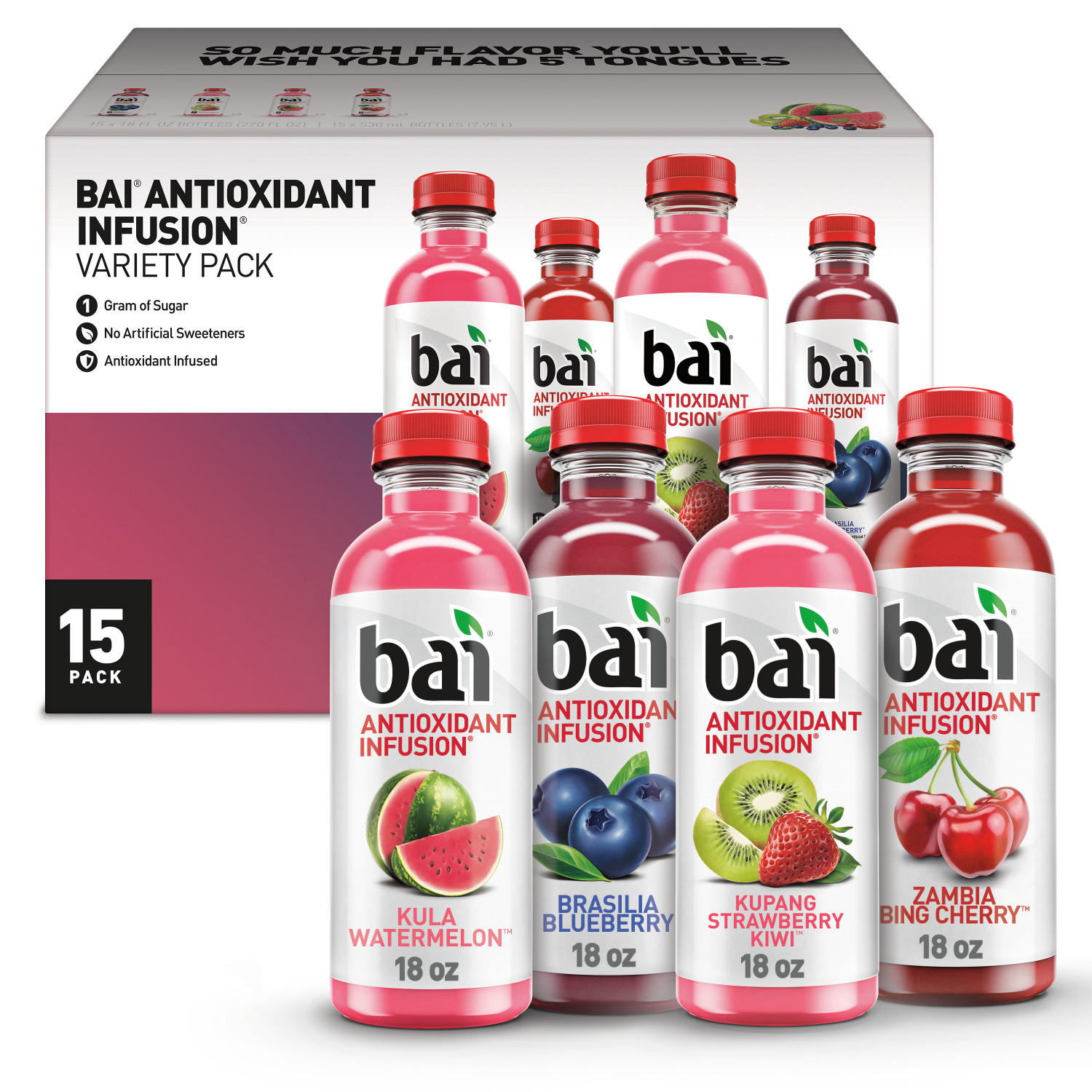 Bai Hillside Variety Pack (18 fl. oz., 15 pk.)