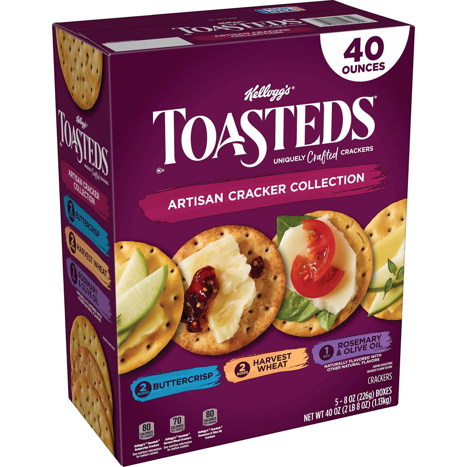 Kellogg's Toasteds Crackers Variety Pack (40 oz.)