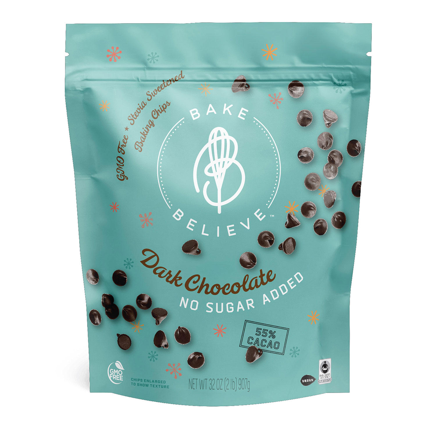 Bake Believe No Sugar Added Dark Chocolate Chips (32 oz.)