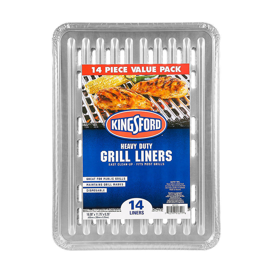 Kingsford Heavy Duty Aluminum Grill Liners, 14 pk.