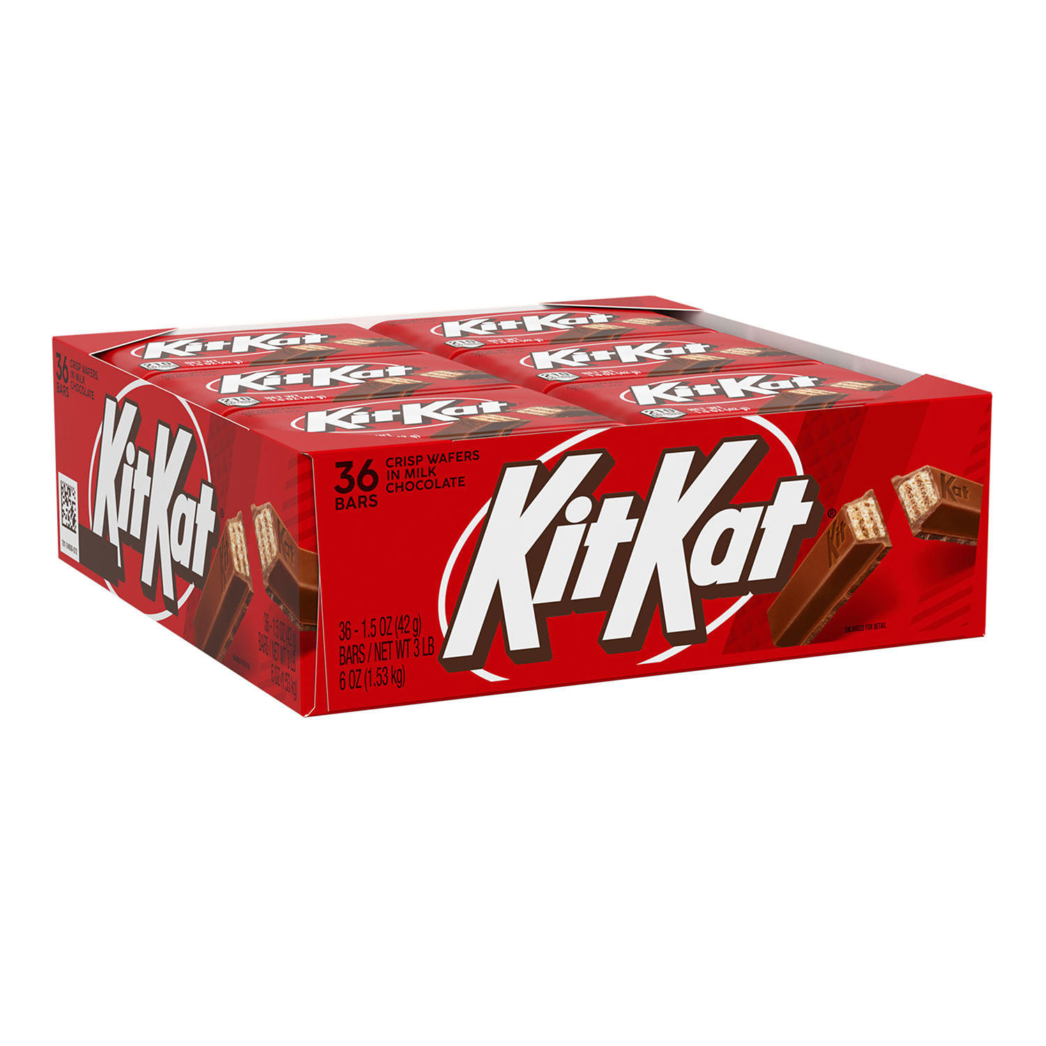 Kit Kat Milk Chocolate Individually Wrapped, Bulk Wafer Candy Bars (1.5 oz., 36 ct.)