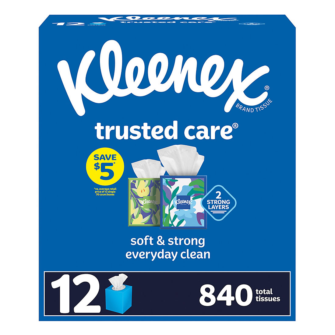 Kleenex Trusted Care Facial Tissues, 12 ct.