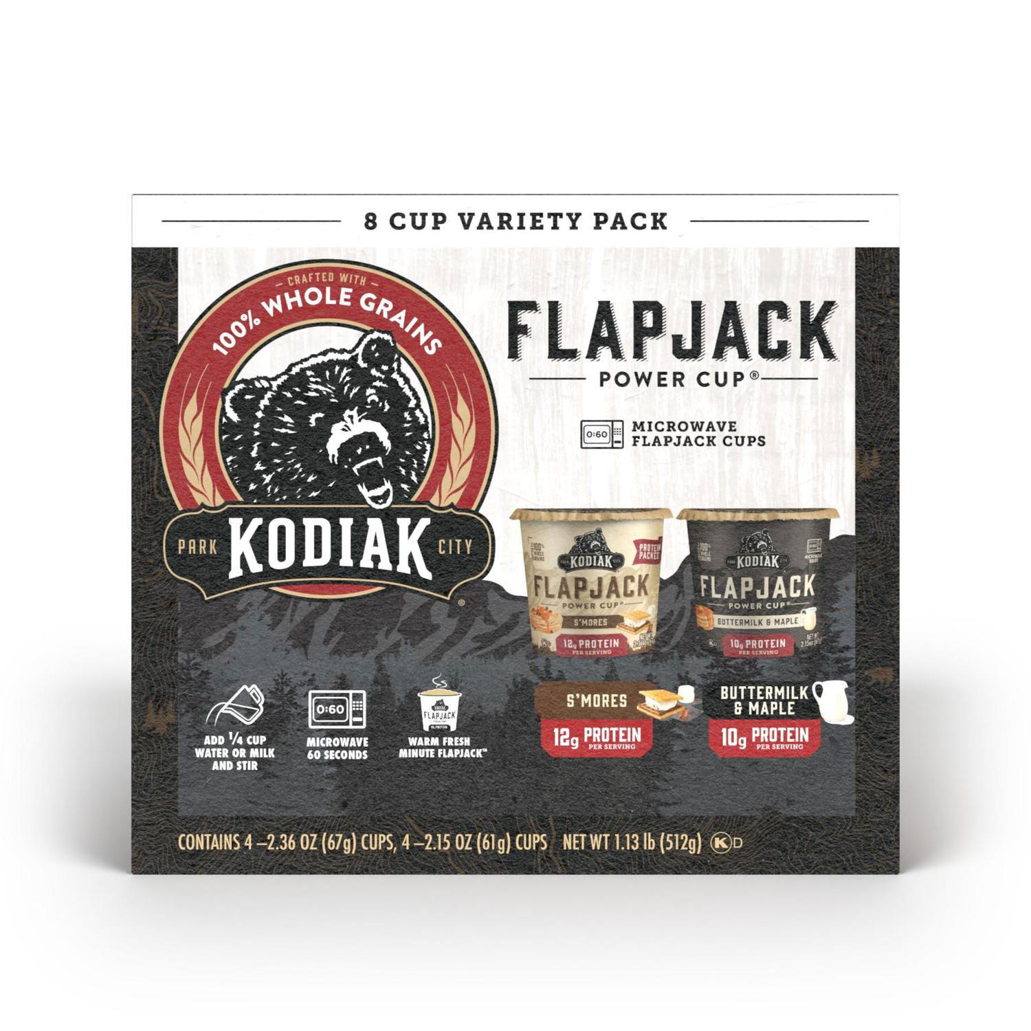 Kodiak Cakes  Flapjack Power Cups, Variety Pack (8 pk.)