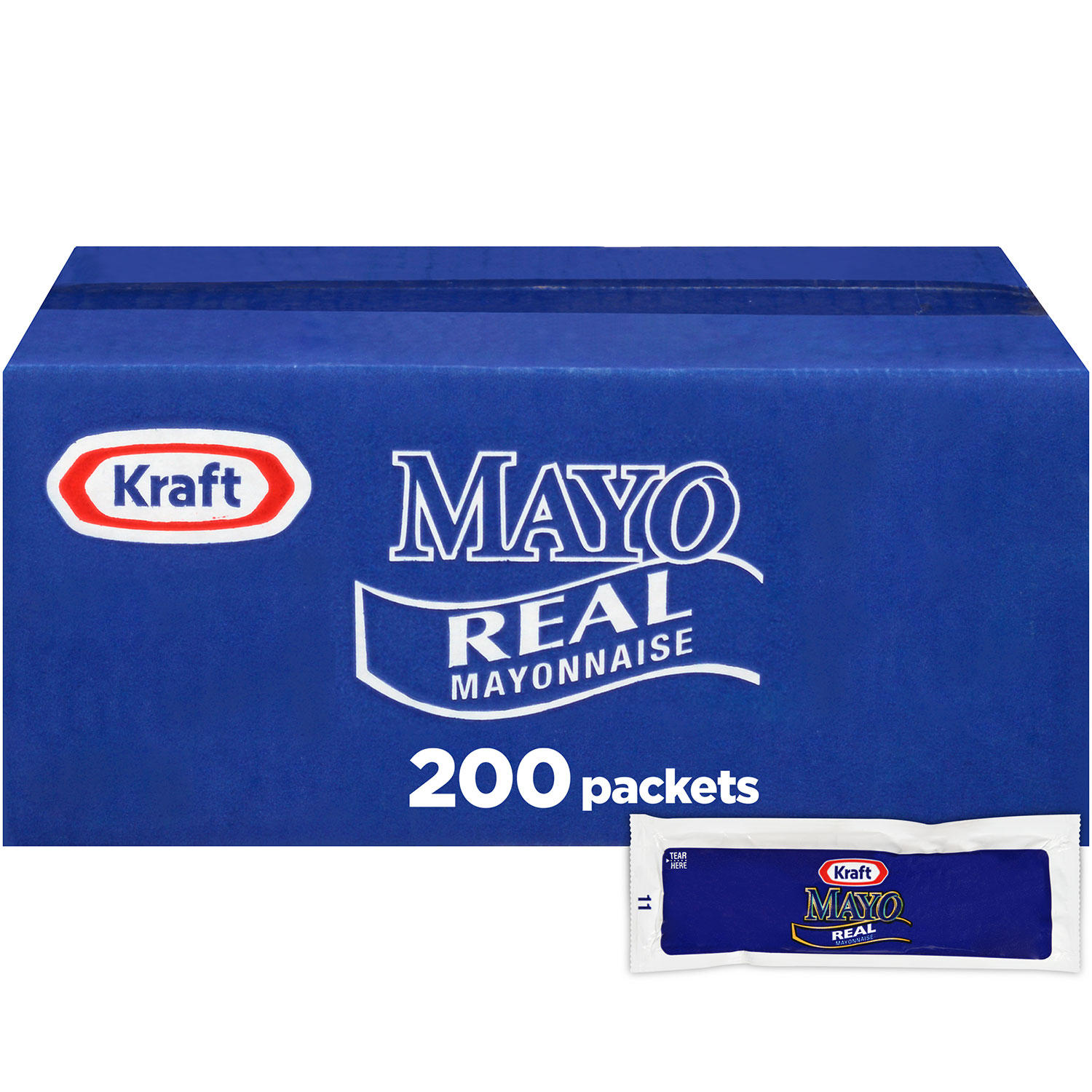 Kraft Real Mayo Mayonnaise Single Serve Pouches (200 ct.)