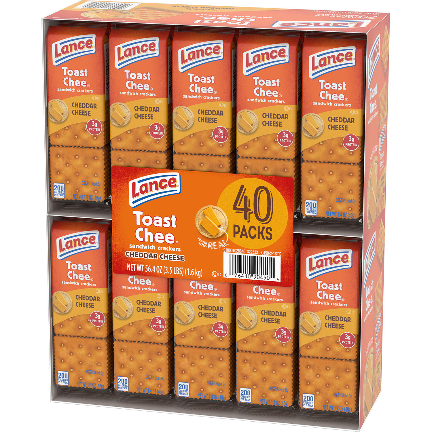 Lance ToastChee Cheddar Cheese (1.41 oz., 40 ct.)