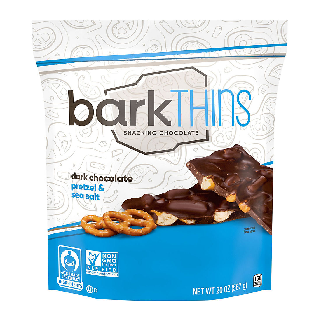 barkTHINS Dark Choc Pretzels and Sea Salt