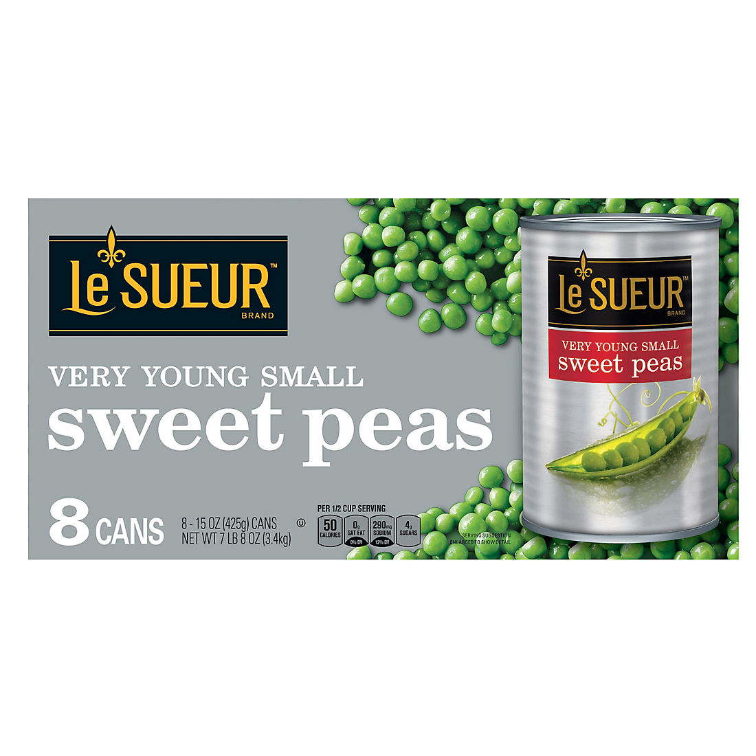 Le Sueur Very Young Small Sweet Peas, 8 pk./15 oz.
