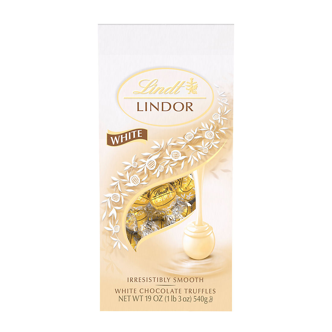 Lindt Lindor White Chocolate Truffles, 19 oz.