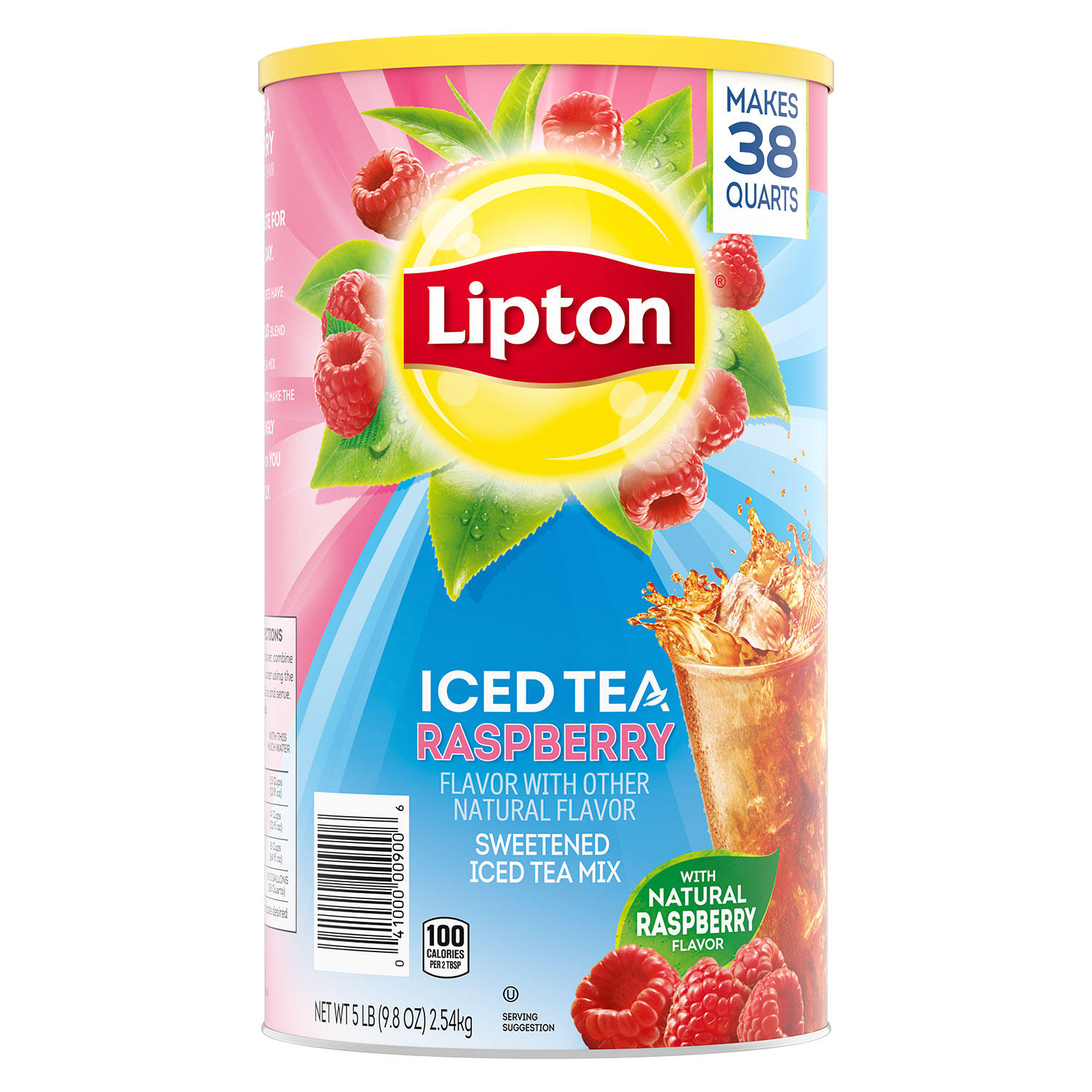 Lipton Sweetened Ice Tea Mix, Raspberry (89.8 oz.)