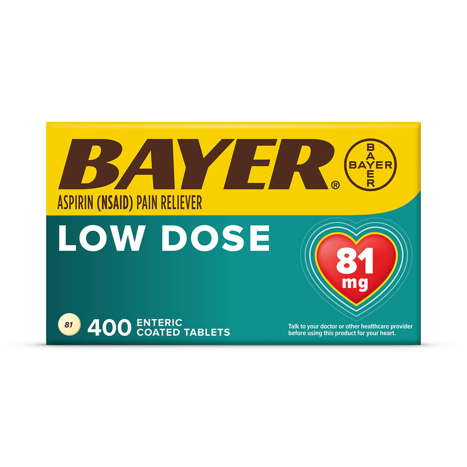 Bayer Low Dose Aspirin Regimen, 81 mg. (400 ct.)