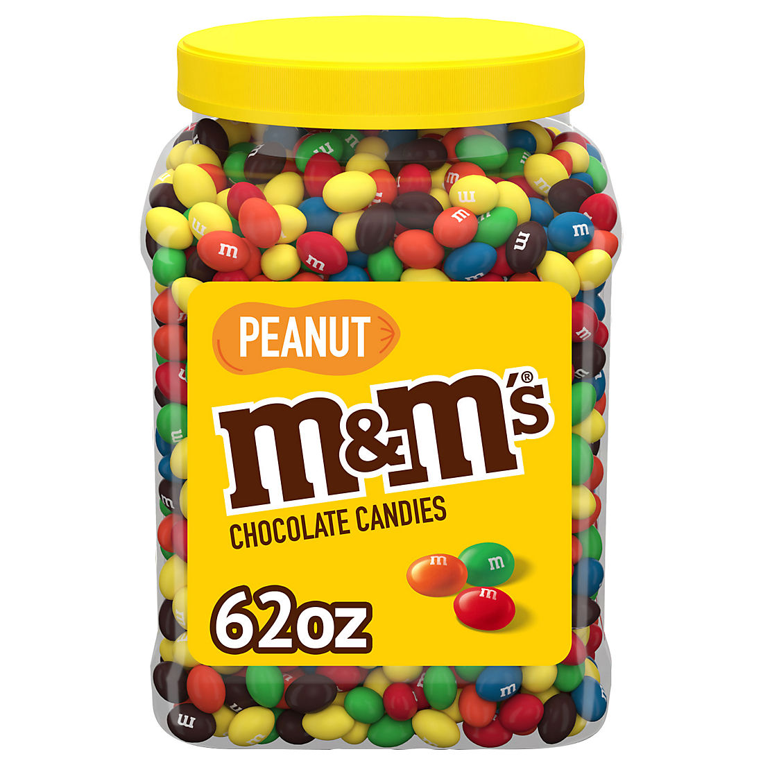 M&M'S Chocolate Candy Bulk Jar, Peanut Milk Chocolate Candy, 62 oz.