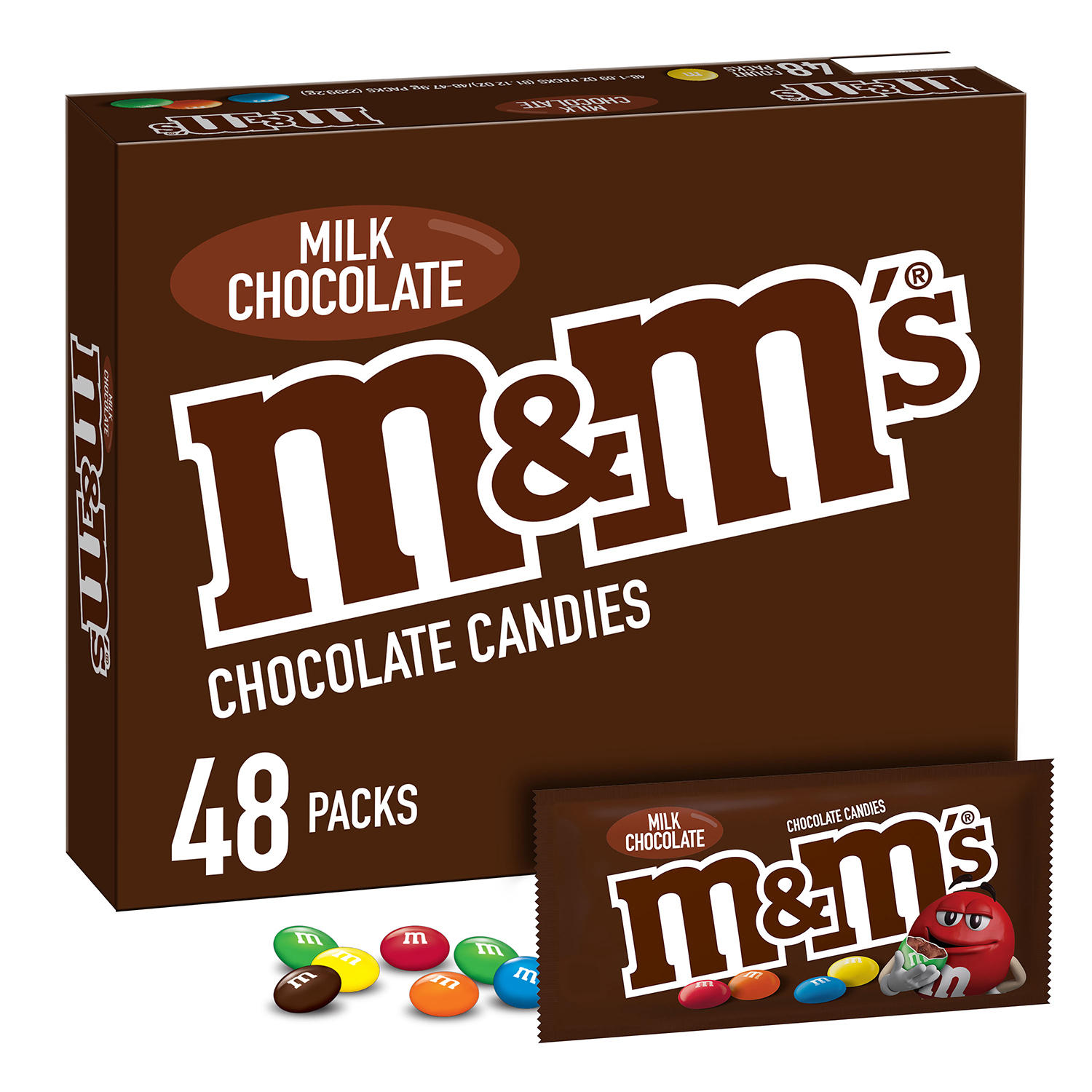 M&M'S Milk Chocolate Candy Full Size Bulk Pack (1.69 oz., 48 ct.)