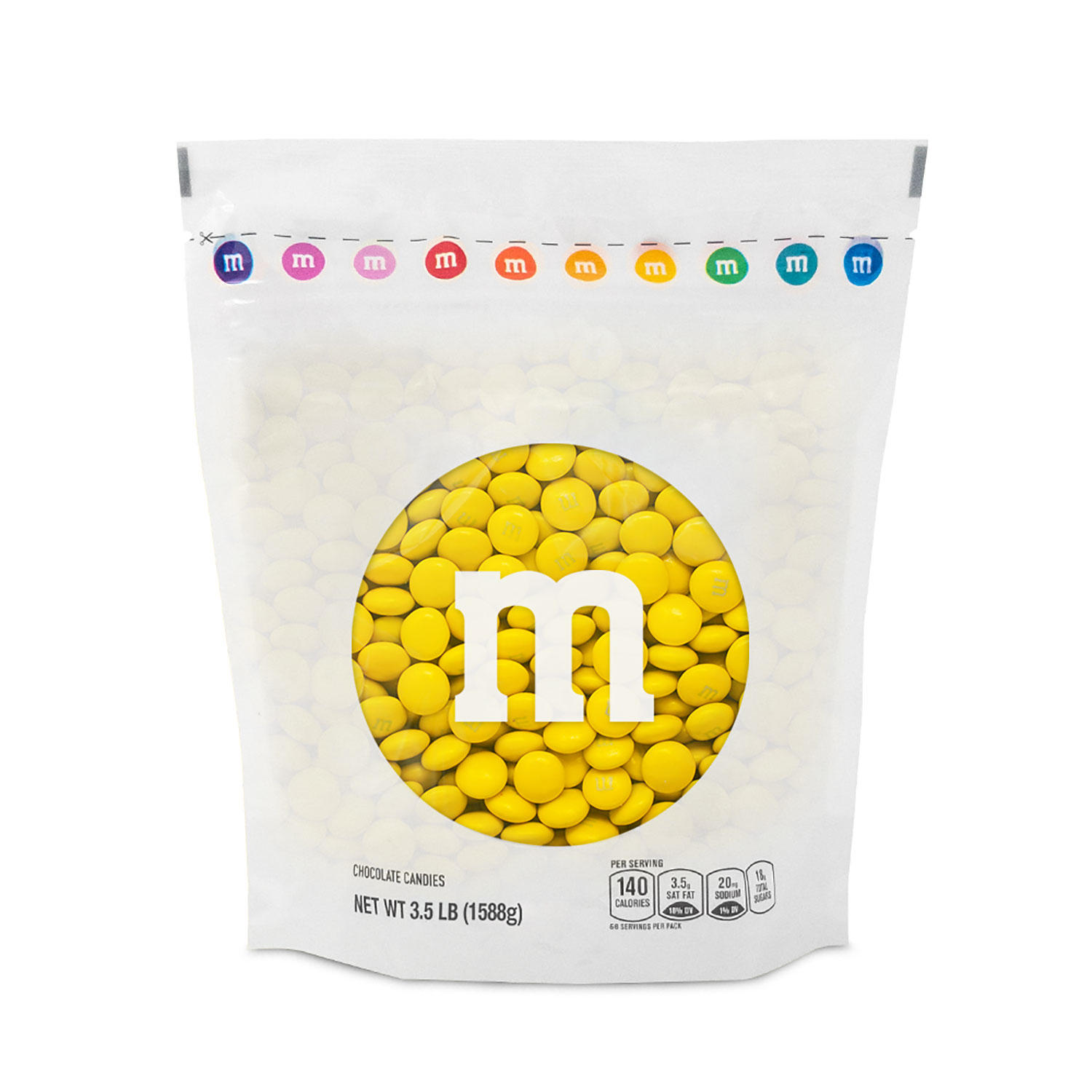 M&M’S Milk Chocolate Yellow Bulk Candy in Resealable Pack (3.5 lbs.)