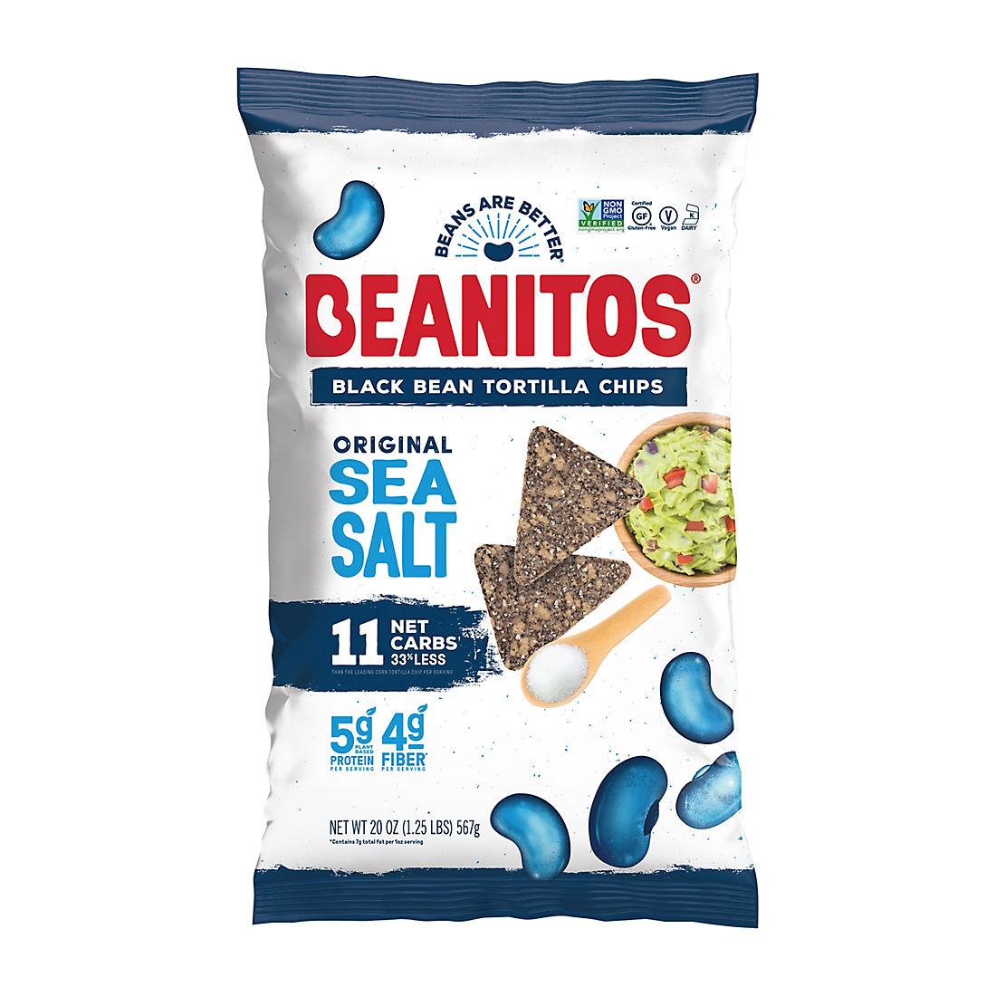 Beanitos Black Bean Sea Salt Chips, 20 oz.