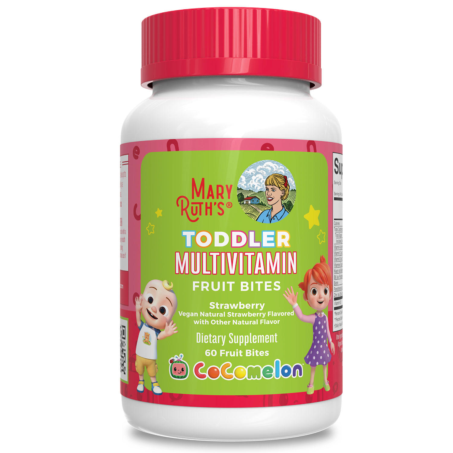 MaryRuth's Organics CoComelon Toddler Multivitamin Fruit Bites, Strawberry (60 ct.)