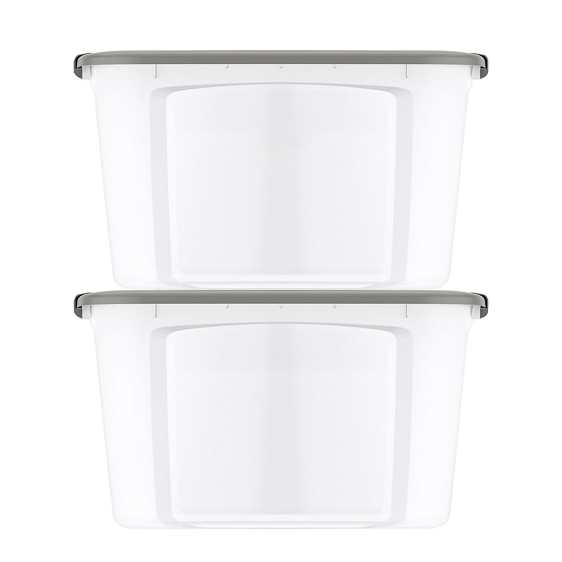 Bella Storage Solution 20-Gal. Tote with Locking Lid, 2 pk. - Clear